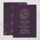 Search for plum and gold wedding invitations Rustic