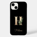 Search for monogram letter h iphone cases Botanical
