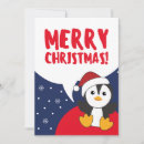 Recherche de pingouins noël cartes Animaux mignons