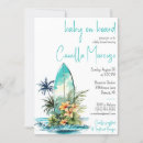 Search for surfboard baby shower invitations Palm tree