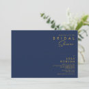 Search for navy and gold bridal shower invitations For her