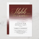 Search for burgundy and gold birthday invitations Script