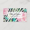 Recherche de fille florale cartes visite Customer