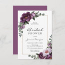 Search for plum bridal shower invitations Purple