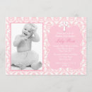Search for damask christening invitations Girl
