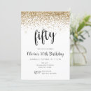 Search for fancy 50th birthday invitations Gold