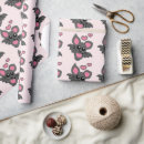 Search for flying bats wrapping paper Pink