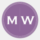 Search for circle monogram stickers Elegant