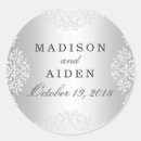 Search for glamour wedding stickers Damask