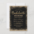 Search for gold and black bachelorette party invitations Itinerary