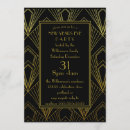 Search for 1920s party seasonal invitations Black and gold
