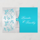 Search for turquoise silver wedding invitations Grey