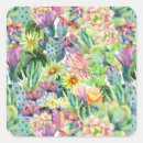 Recherche de fleur de cactus autocollants Aquarelle