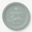 Recherche de sage green paper plates Baptême