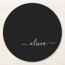 Search for business card coasters Black and white