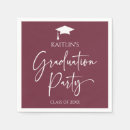 Search for burgundy napkins Graduation party