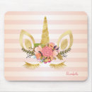 Recherche de licorne rose tapis souris Floral