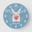 Recherche de lapin mignon horloges Floral