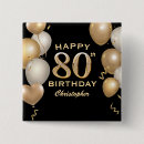 Search for blacks square buttons Birthday party
