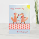 Search for fox valentines day cards Flower