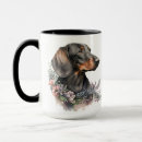 Search for black and tan dachshund mugs Flowers