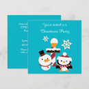 Search for penguin seasonal invitations Blue