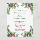 Search for evergreen and red berries invitations Winter