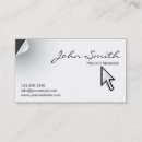 Search for project manager business cards White