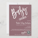 Search for purple baby shower invitations Modern