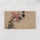 Recherche de oiseaux vintages cartes visite Pour elle