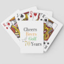 Search for 70th birthday playing cards Cheers and beers