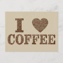 Recherche de grains de café cartes postales Coeur