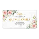 Recherche de quinceañera return address labels Rose