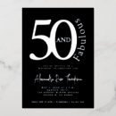 Search for pink and black 50th birthday invitations 50 year old