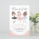 Search for ballerina 1st birthday invitations Dance and twirl