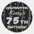 Search for 75th birthday celebration stickers Black