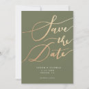 Search for olive green and gold wedding save the dates Elegant