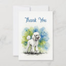 Recherche de caniche blanc vœux cartes Aquarelle