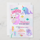 Search for narwhal birthday invitations Pool party