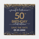 Search for 50th birthday save the dates Gold