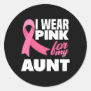 Search for breast cancer aunt stickers Wear