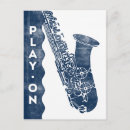 Recherche de jazz band cartes postales Saxophone