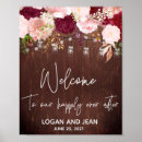 Search for wood welcome wedding signs Burgundy
