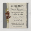 Search for pine cone bridal shower invitations Nature