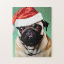 Search for christmas dog puzzles Pug