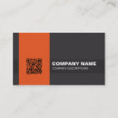 Search for contrast business cards Orange
