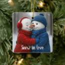 Search for snowman couple ornaments Newlyweds