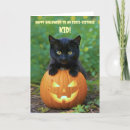 Search for girl halloween cards Black cat