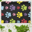 Search for dog paw tea towels Pattern of paws