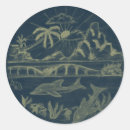 Search for dolphins swimming stickers Tropical